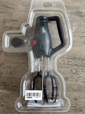 IKEA JÄMFÖRLIG Hand Mixer in Black with Red Accent